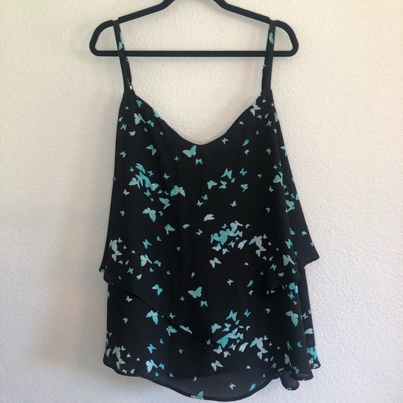 Torrid Tiered Double Layer Butterfly Camisole - Picture 3 of 7